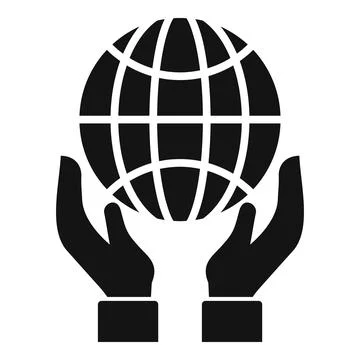 Global trust icon simple vector. Social corporate Stock Illustration