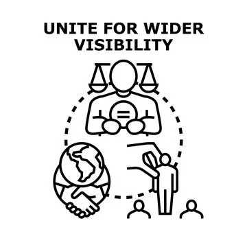 Global unity advocating for equality and social justice Stock Illustration