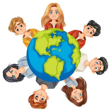 Global Unity and Cooperation Stock Illustration