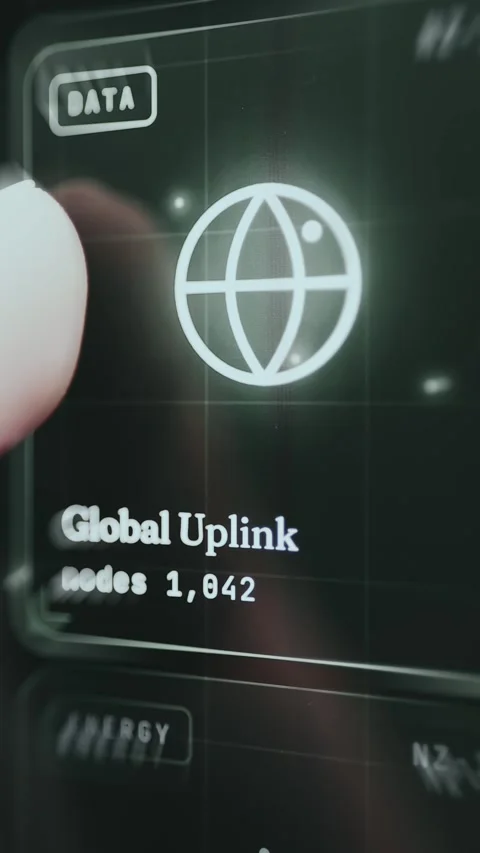 Global Uplink network labeled with 1042 nodes Stock Footage 335922677