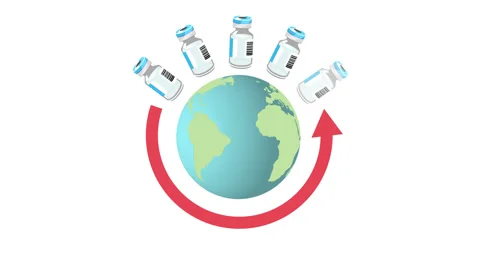 Global vaccination animation Stock Footage 130715997