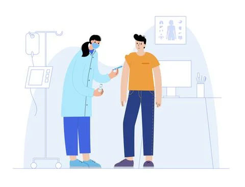 Global vaccination concept Illustrazione stock