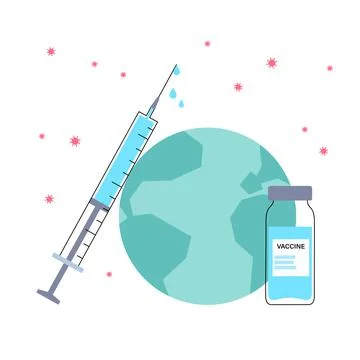 Global vaccination concept Illustrazione stock