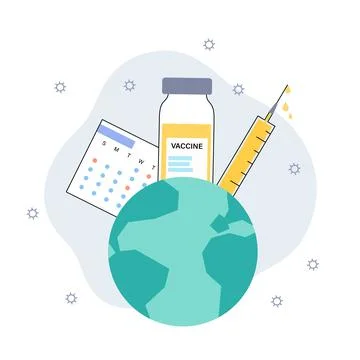 Global vaccination concept Stock Illustration