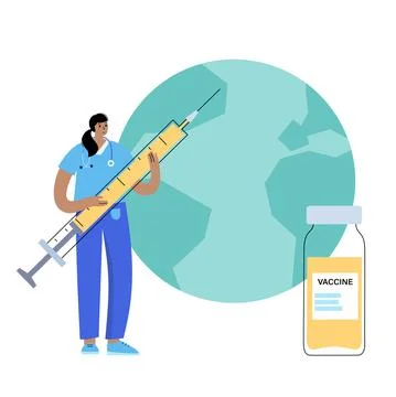 Global vaccination concept Stock Illustration