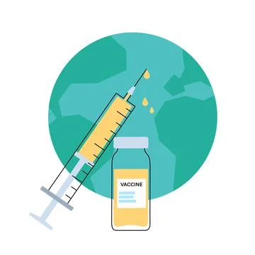 Global vaccination concept Stock Illustration