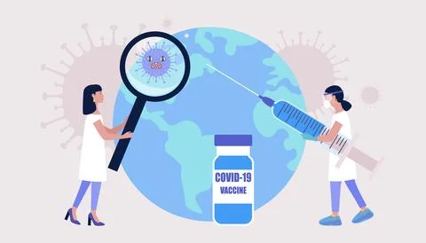 Global vaccine concept 스톡 일러스트