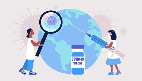Global vaccine concept Stock Illustration