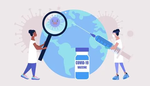 Global vaccine concept Stock Illustration