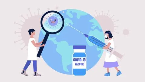 Global vaccine concept Stock Illustration