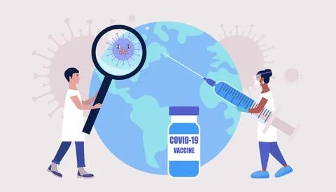 Global vaccine concept Stock Illustration