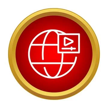 Global video streaming world network icon design イラスト素材