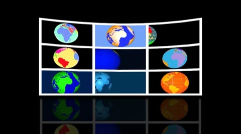 Global video wall Stock Footage 7135159