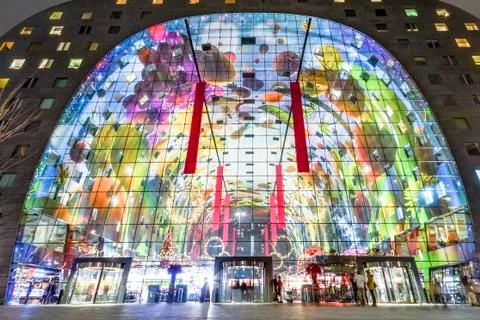 Global view of the Markthal 库存照片