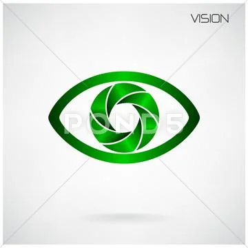 Global vision sign,eye icon,search symbol Stock Illustration