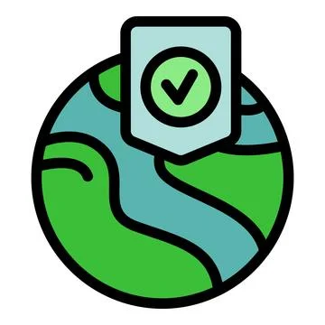 Global vpn icon vector flat Stock Illustration