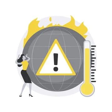 Global warming abstract concept vector illustration. Stock Illustration
