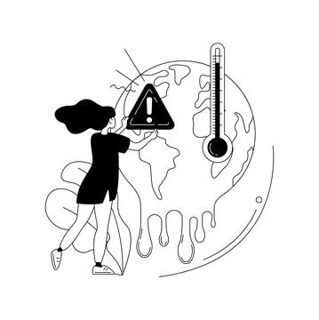 Global warming abstract concept vector illustration. Stock Illustration