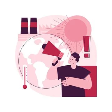 Global warming abstract concept vector illustration. Stock Illustration