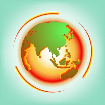 Global warming abstract vector Illustrazione stock