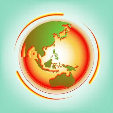 Global warming abstract vector Stock Illustration