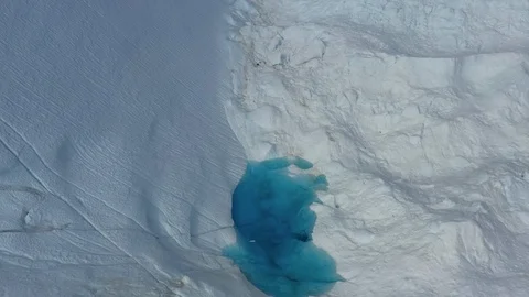Global Warming and Climate Change - Giant Iceberg from melting glacier in Stock Footage