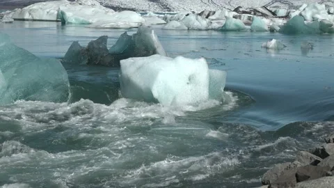 Global warming and climate change. Melting glaciers in the Arctic Stock Footage 162391584