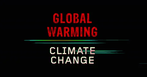Global warming and climate change modern glitch concept animation Stock Footage 195983592