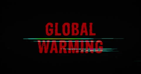 Global warming and climate change modern glitch concept animation Stock Footage 195984590