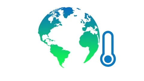 Global Warming and Temperature increasing Emergency 4K Background. Stock Footage 136625333