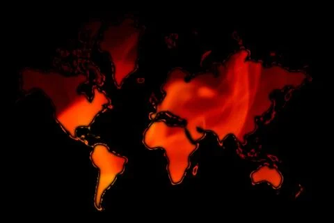 Global warming, big worldwide heat problem Stock Photos