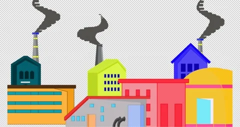 Global warming is caused by air pollution produced by factories or industry. Stock Footage 306316464