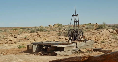 Global Warming Climate Change Drought Abandoned Wasteland Wide Tracking Stock Footage 49656271