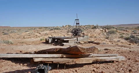 Global Warming Climate Change Drought Abandoned Wasteland Long Track Stock Footage 49656392