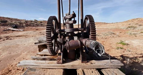 Global Warming Climate Change Drought Abandoned Wasteland Centered Wide Stock Footage 49656596