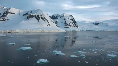 Global warming. Climate change. Warming temperatures gradually melt glaciers Stock Footage 172340805