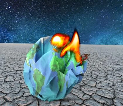 Global warming concept 3D illustration Stock Illustration