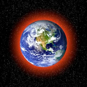 Global warming concept, artwork Stock Illustration