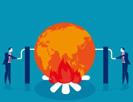 Global warming. Concept business vector illustration. Stock Illustration