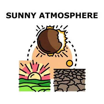 Global warming concept causing drought and desertification Stock Illustration