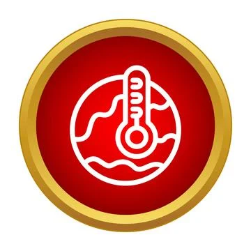 Global warming concept with earth and thermometer icon Stock Illustration