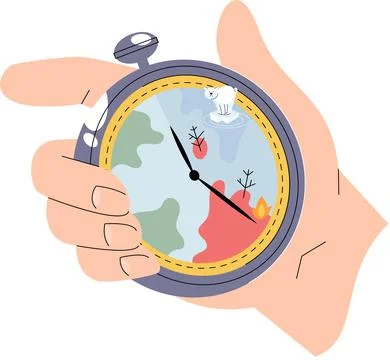 Global warming concept. Effect of arid land with environment changing Stock Illustration