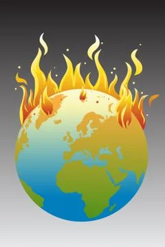 Global warming concept Stock Illustration