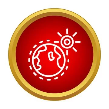 Global warming concept showing sun orbiting earth Stock Illustration