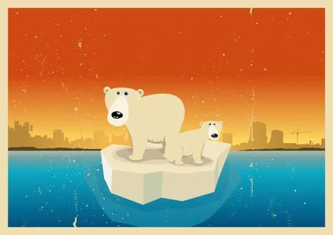 Global warming consequences Stock Illustration