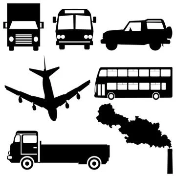 Global warming contributors Stock Illustration