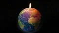 global warming earth candle  4k or 4k+ Resolution