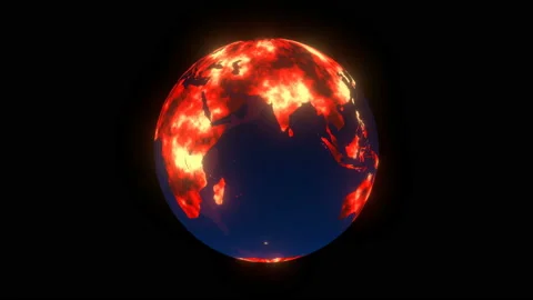 Global warming earth concept video Stock Footage 131454831