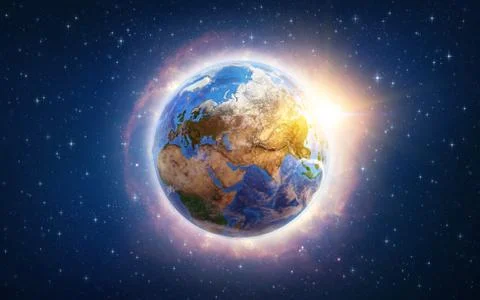 Global warming on Earth Stock Illustration