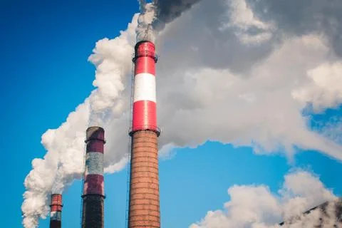 Global warming, emissions. Stock Photos